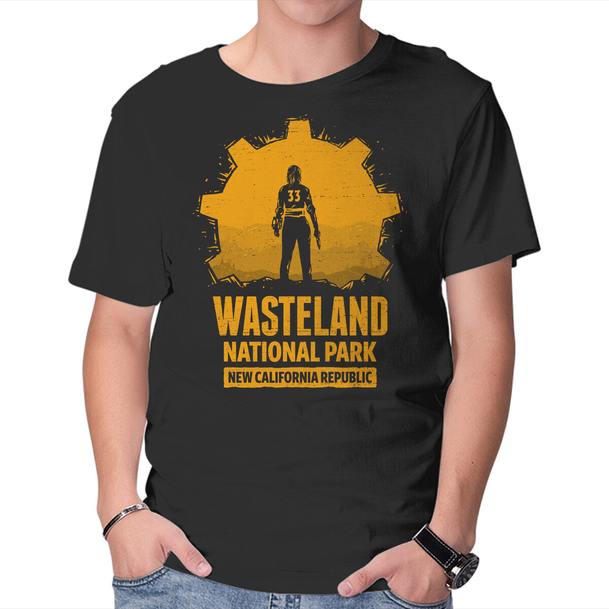 Unisex Crew Neck T-Shirt Wasteland National Park Graphic Short Sleeve Casual Tee XL