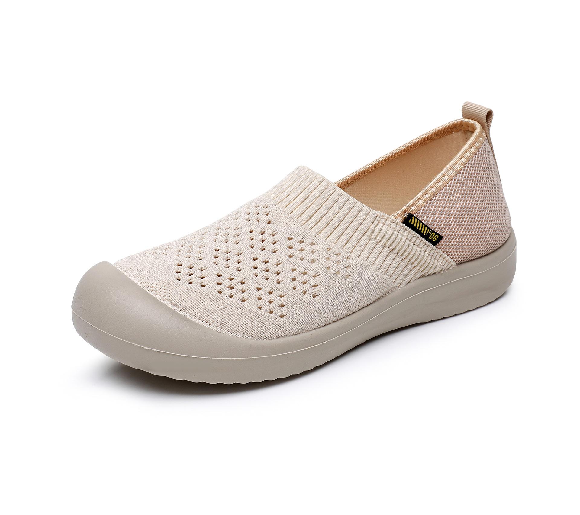 

Обувь Женская Летняя Новая Женская Летающая Вязаная Дышащая Модная Повседневная Женская Обувь На Один Педаль Мягкая Подошва С Неглубоким Вырезом Круглый Носок Одинарная Обувь 41