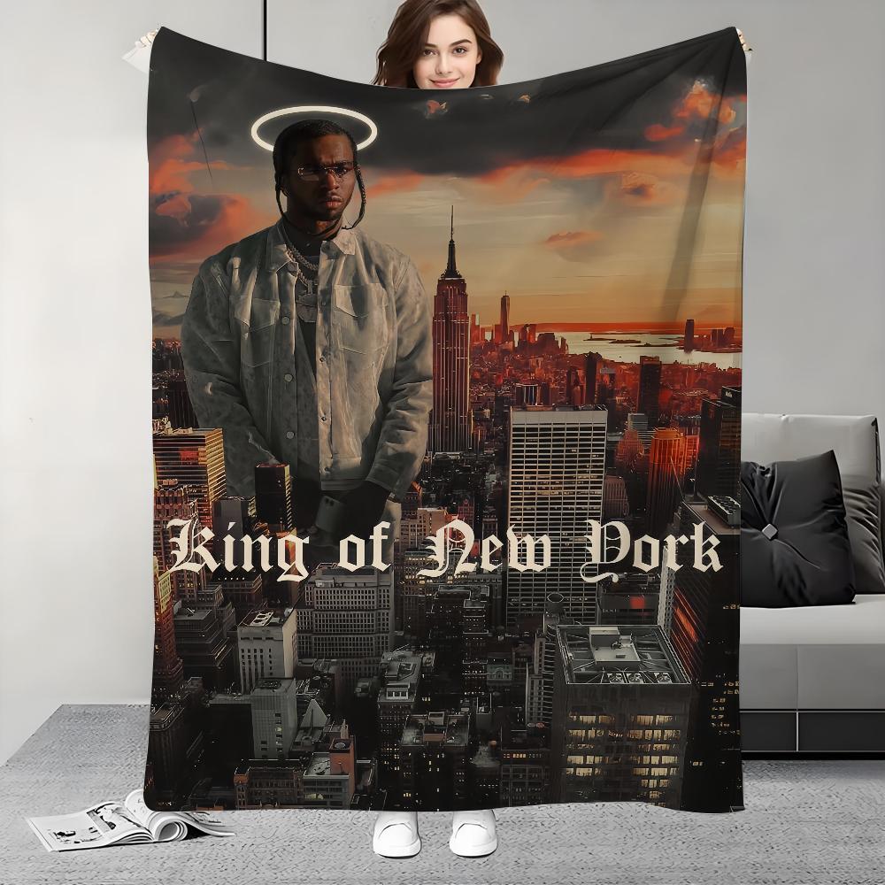 

Pop Smoke Faith Rapper Blanket Design Lightweight For Dorms, Naps, Living Room, Office,Sofa,All-Season 30x40in