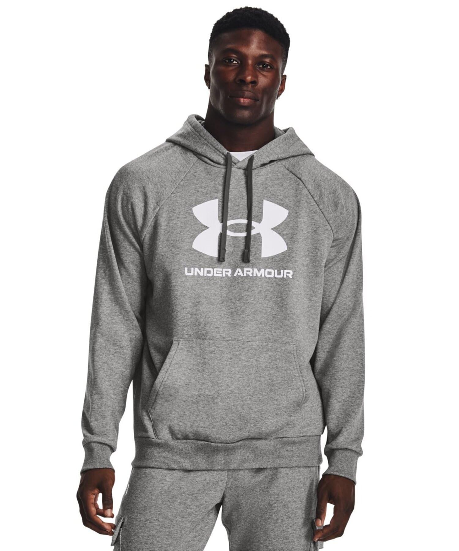 

UA Rival Fleece Logo HD Castlerock Light Heather White MD [Under Armor]