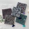 New Cashew Flower Strap Spike Cotton and Linen Square Towel Japanese Floral Literary and Retro Scarf Spring, Summer and Autumn Decorative Headband H