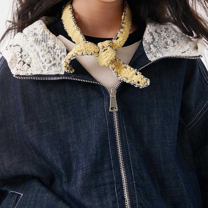 Korean Style Kids' Loose Denim Hooded Jacket - 2025 Autumn Collection