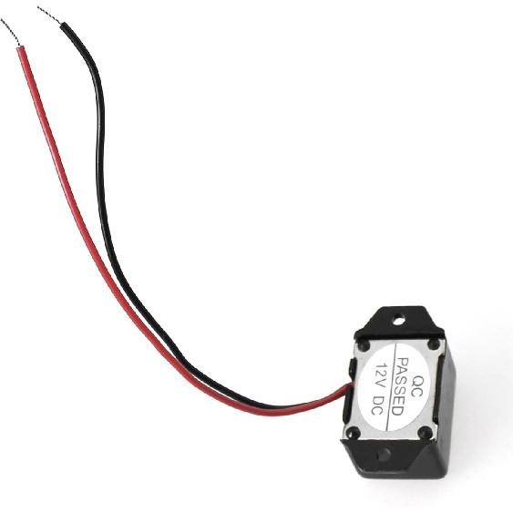 Maxmoral 2PCS Black Electronic Buzzer Alarm 12V 400Hz Buzzer Continuous Sounding Tone Piezo Alarm Suitable for Small Equipment Fault Warning