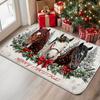Horse Christmas Decoration Door Mat, Entry Rug for Home Decor Carpet for Living Room, Bedroom, Kitchen & More Christmas Theme
