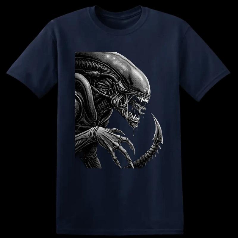 Retro Movie Scifi Gothic Alien Creatures Horror EleUnisexts Unisexs Tshirt Summer New Unisex