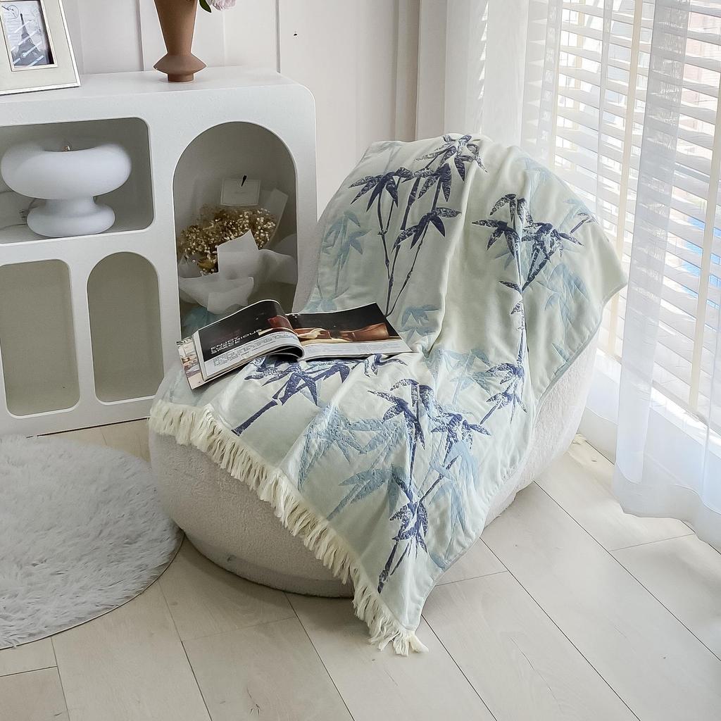 Pure Cotton Multi-Layer Gauze Blanket & Towel - Extra Large, Multipurpose use for Bath, Sofa, or Nap.