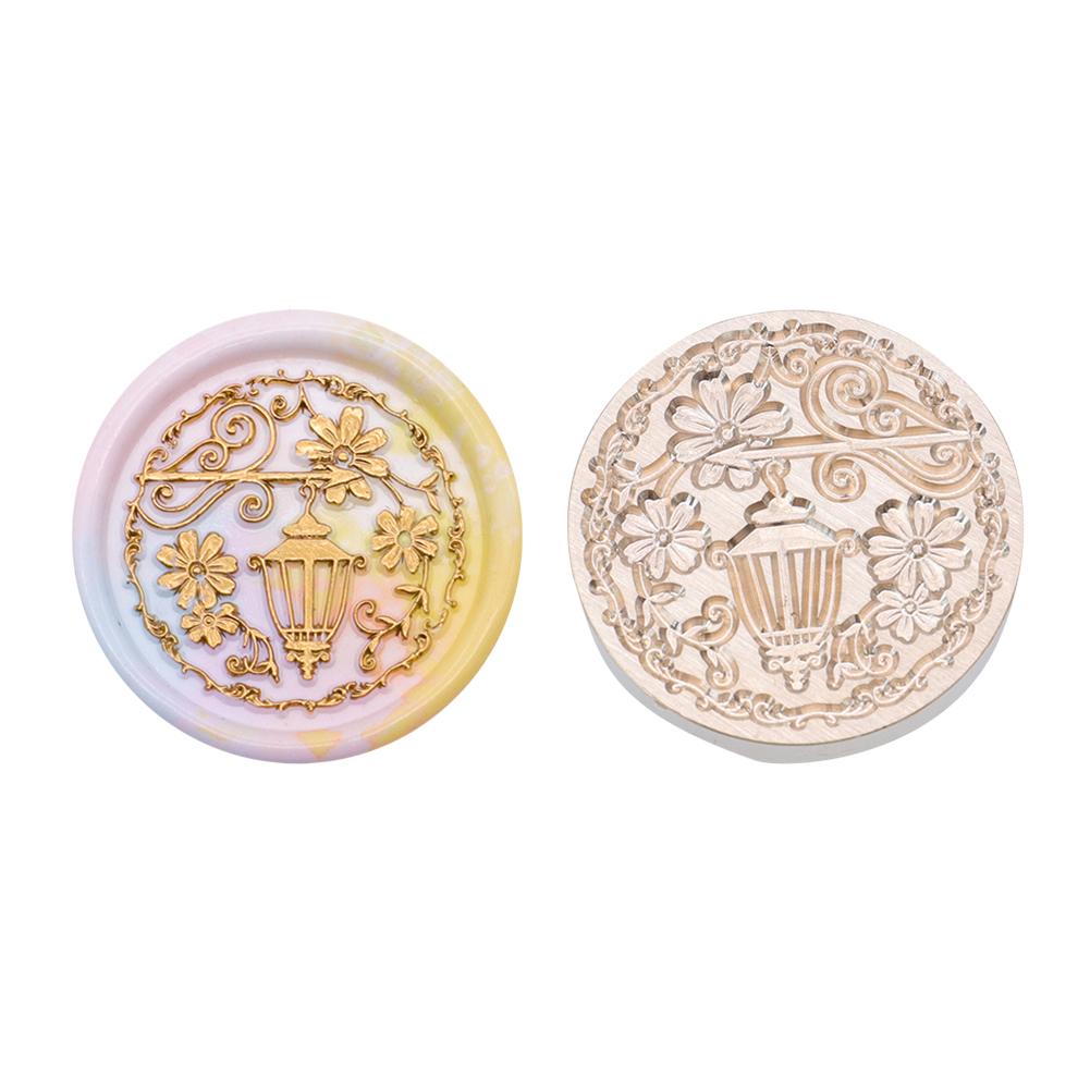 

25mm Enamel Copper Head Without Handle Round-shaped Wax Sealing Copper Head Classic Vintage Invitation Envelope for Wedding Card