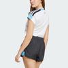 Adidas Letter Color Block Striped Casual Short Sleeve Crop Top Women Tops White IZ2083