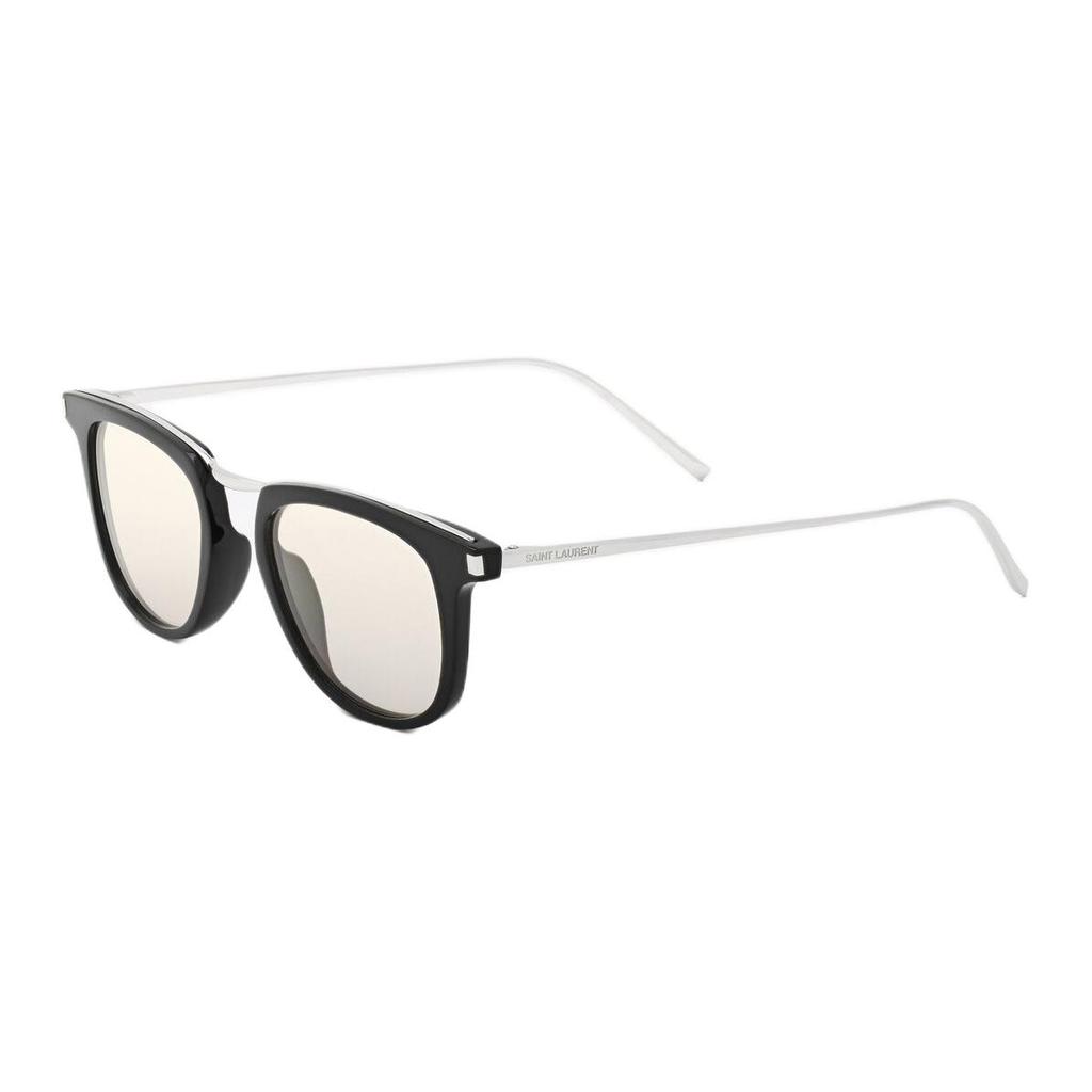 Saint Laurent Oval Sunglasses With Logo Unisex sunglasses Black 810623-Y9968-1007