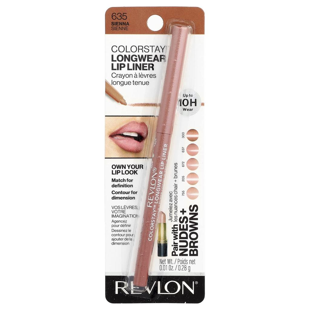 Revlon, ColorStay™, Longwear Lip Liner, 635 Sienna, 0.28 g (0.01 oz)