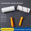 Long-Haired, Hair-Shedding Resistant Roller Brush for Latex Paints, with Color Stripes and Pure White Finish
