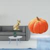 Cat Pumpkin Statue Decorative Figurine Animal Sculpture Art Craft Ornament for Fireplace Bed Bedroom