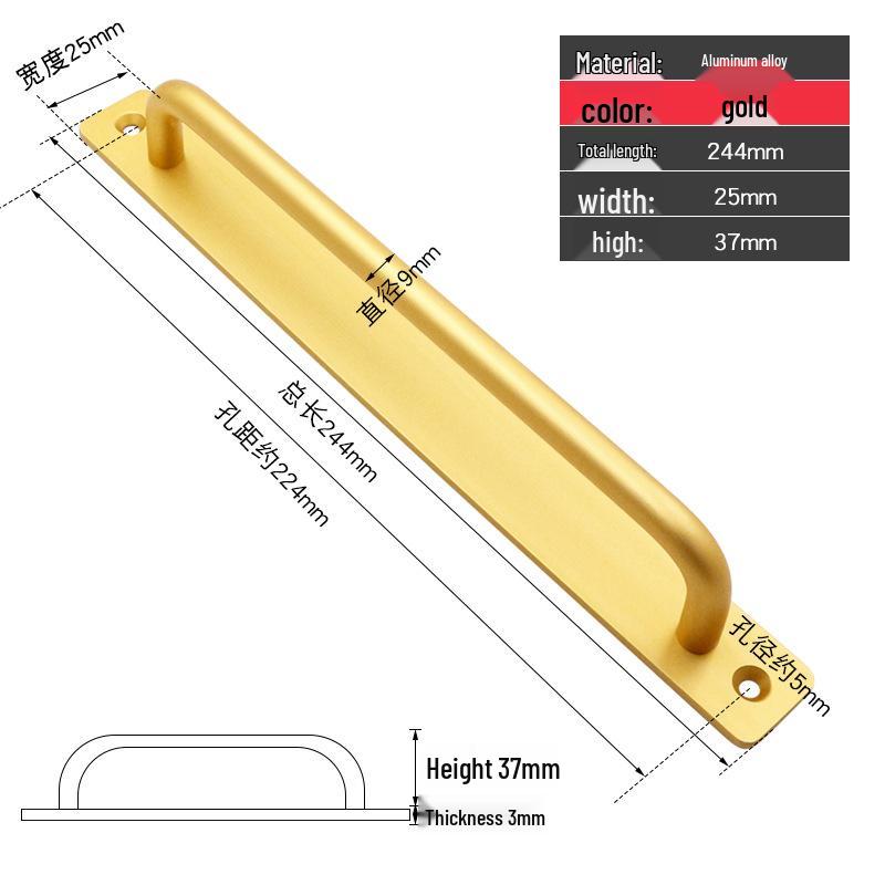 Self-Adhesive Aluminum Alloy Handles for Doors and Windows