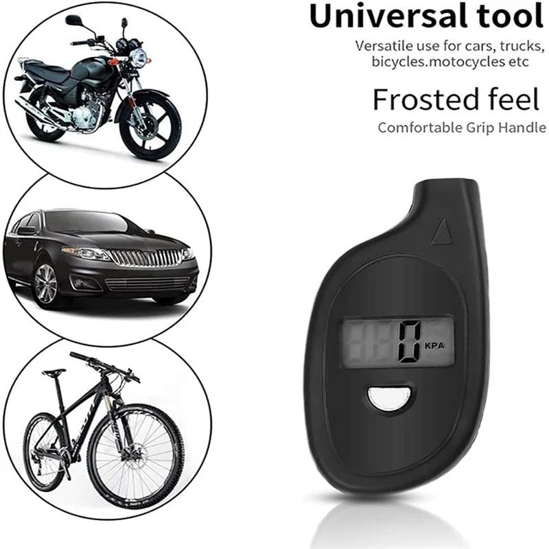 Keychain Style Tire Gauge Digital Lcd Display Monitor Systems Car Tire Air Pressure Tester Meter  Motorcycle Tire Safety Alarm