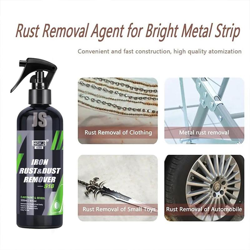 50/100/300ml Car Paint & Wheel Iron Particles Powder Cleaning Super Rust Dust Remover Spray Metal Surface Defender Auto Rim Cleaner