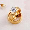 Wedding Ring Gold Steel Jewelry 316L Size 19 Eu19 Us09