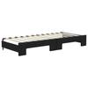 Extendable Daybed with Mattresses Black 80x200 Cm Fabric