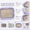 Leakproof Stainless Steel Lunch Food Container 800ml Bento Box Available In Pink Green Purple for Students