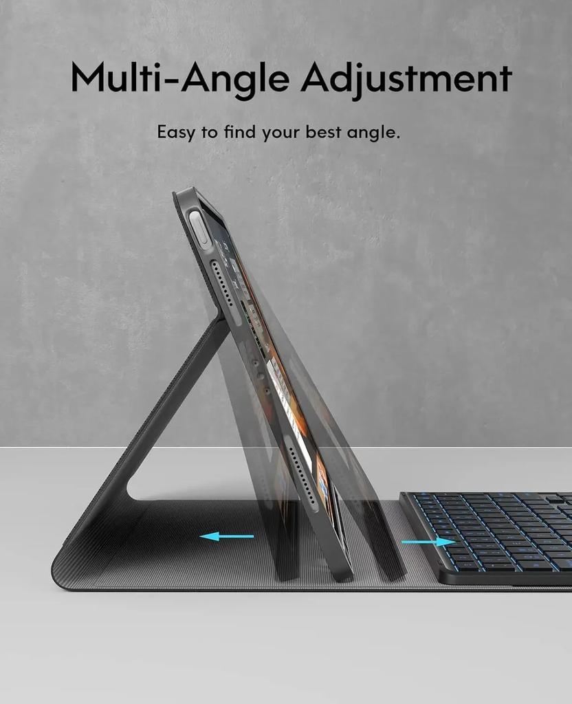 Circular Keyboard Case & Mouse for Samsung Galaxy Tab A8 10.5inch Tablet Spanish/Japanese/Hebrew/Arabic/Ltalian Keyboard Cover