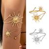Gold Color Upper Arm Cuff Bracelet Sunflower Cuff Arm Ring Vintage Open Cuff Armlet  Gifts