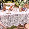 French Embroidery Lace Tablecloth Rectangular Vintage Floral Lace Table Cover for Kitchen Dining Banquet Wedding Home Decor
