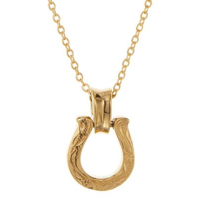 Horseshoe Hawaiian Jewelry Necklace for Made from Surgical Stainless Steel 316L [Piena] Women, Gold,