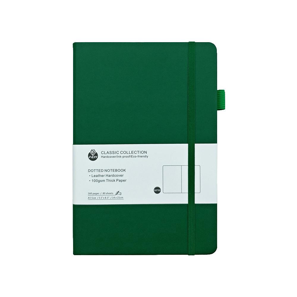 

Блокнот A5 на резинке, трансграничная печать с высокой ценностью A5 темно-зеленого