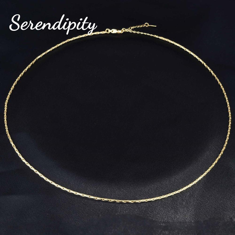 

Elegant Two Tone Gold Necklace Minimalist Layering Chain No Pendant Light Luxury Jewelry for Women