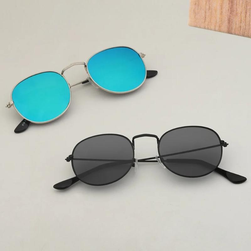 Retro Round Sunglasses For Men Women Brand Designer Vintage Sun Glasses Eyewear Luxury Mirror Ray Glasses