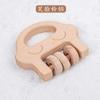 Paint-Free Beech Baby Rattle Toy Rattle Can Bite Newborn Babies 0-1 Years Old Wooden Toy Gift Box