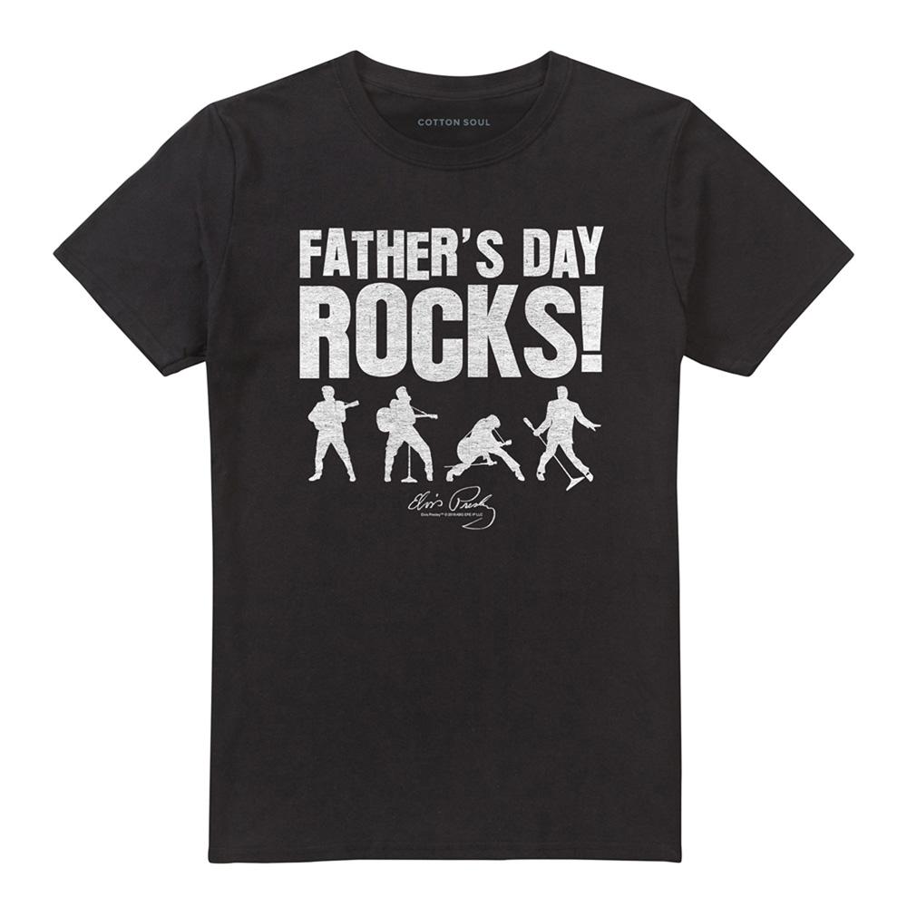 Elvis Presley Unisex Adult Fathers day Rocks T-Shirt