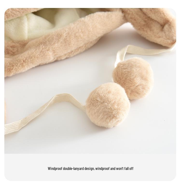 Children's Cartoon Lei Feng Plush Hat: Windproof, Warm, and Thickened with Ear Protection