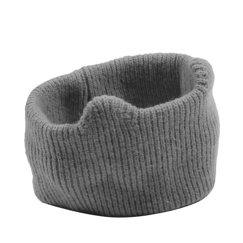 Cute Cat Ears Warm Knitted Headband Female Retro Face Wash Elastic Hair Bands Solid Color Simple Wide-brimmed Head Wrap