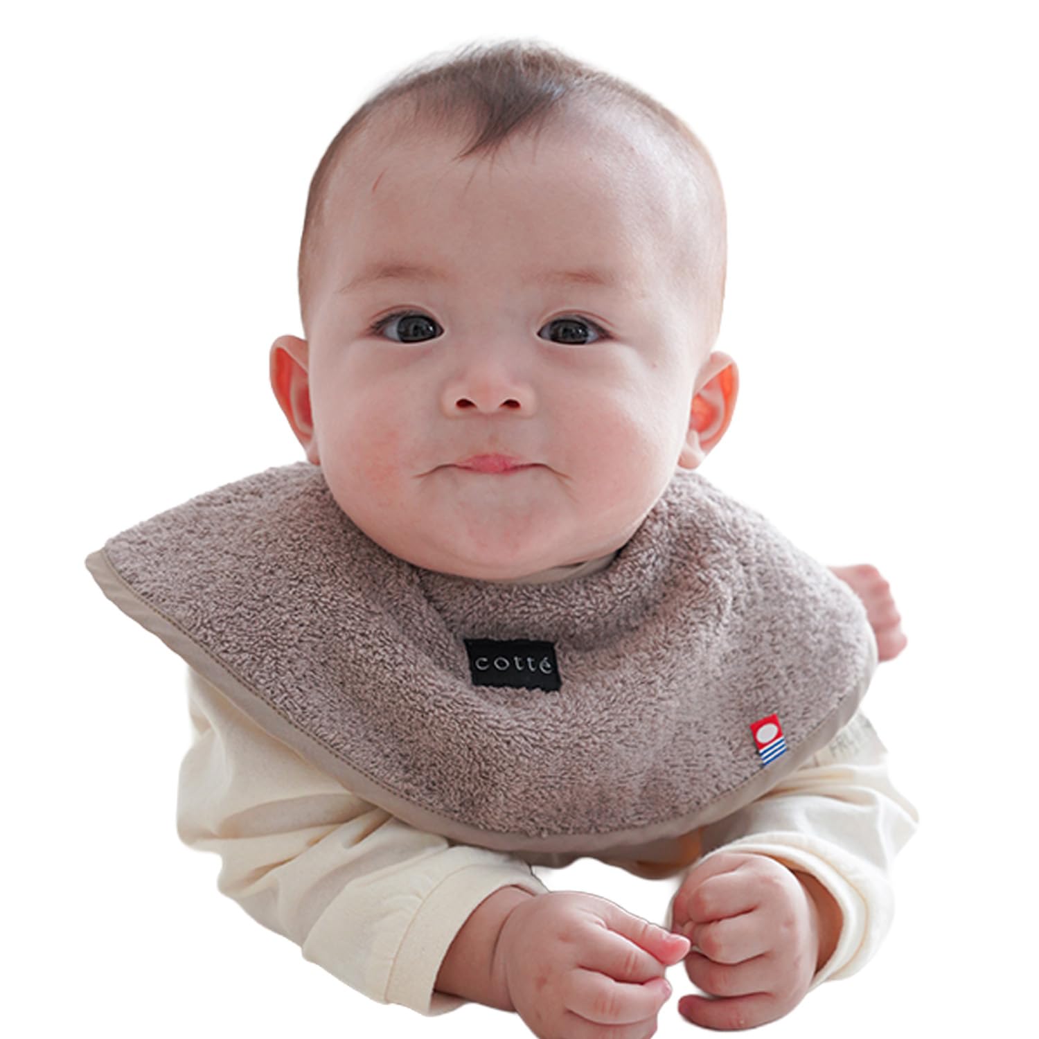 

Cotte Imabari Towel Bib Clip for Girls and Gift for Newborns & Set, Mocha, Boys,