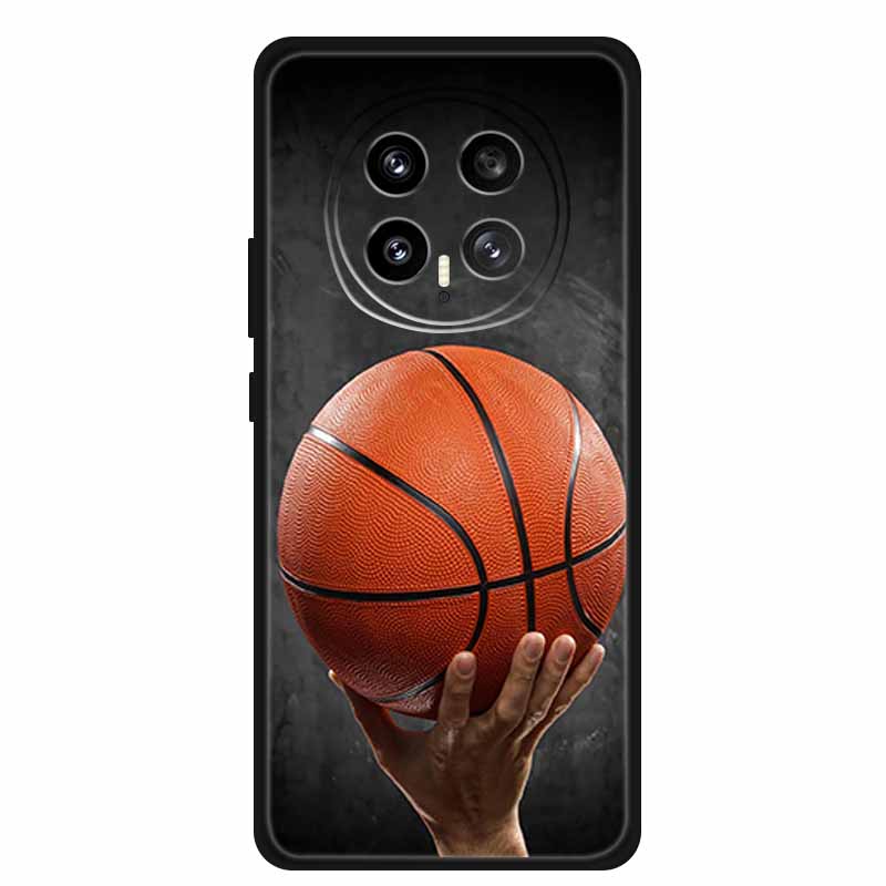 Mobile Phone Protective Case For Honor Magic8 5G Floral Painted Soft Black Silicone Back Cover For Honor Magic 8 2025 Case Funda