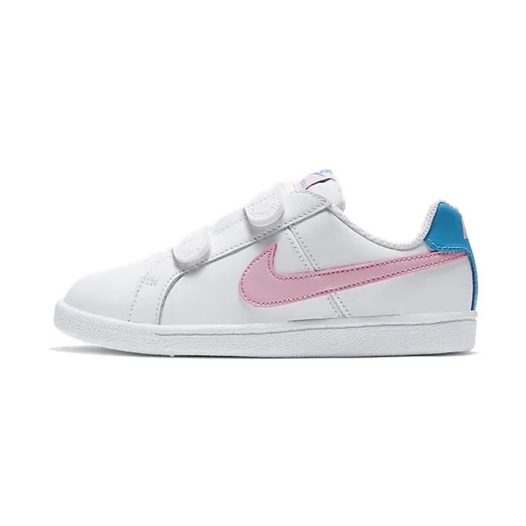 (PS) Nike Court Royale White Blue Pink Kids 833536-110 EU 28