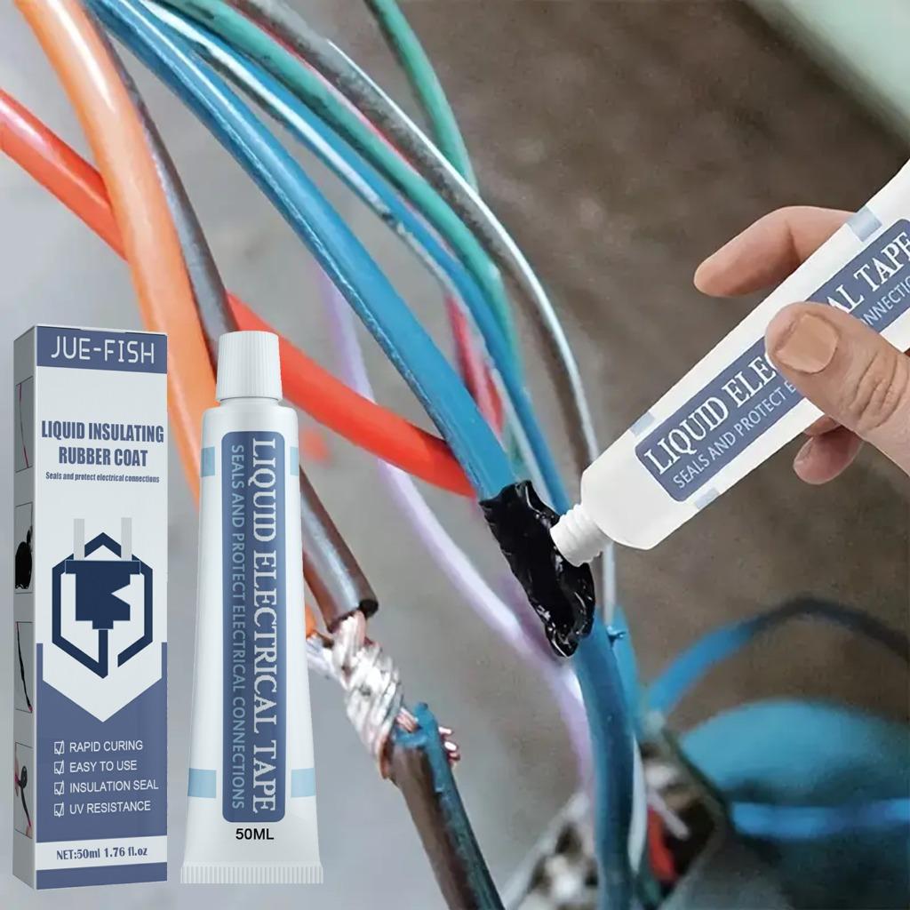 

2pcs Liquid Insulating Tape, Electrical Wire Cable Coat Repair Glue for Electric Circuit Board Protection 2pcs чорний