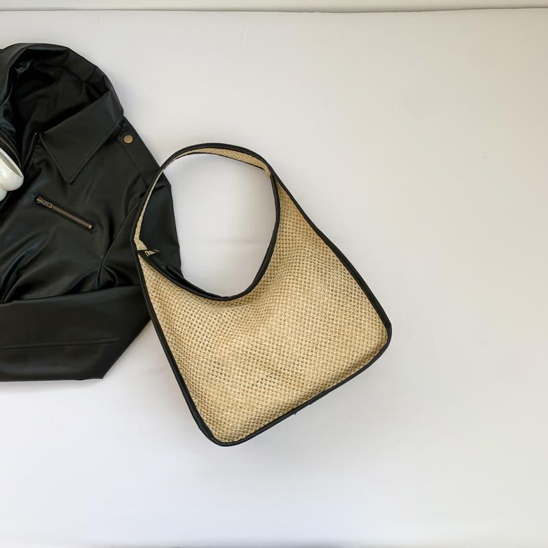 Trendy Casual Tote Bag For Women 2024 Spring Collection In Black White Khaki