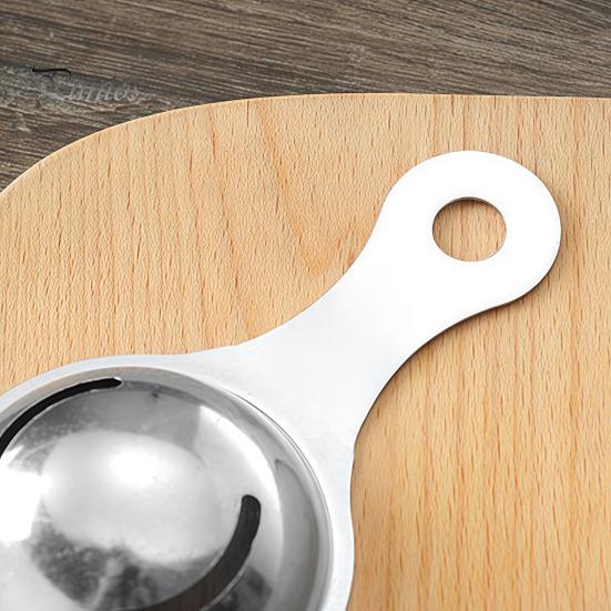 Professional Baking Tools Stainless Steel Egg White Yolk Separator, Effortless Separation Separator for Diet Divider, Curved Groove Sieve Family