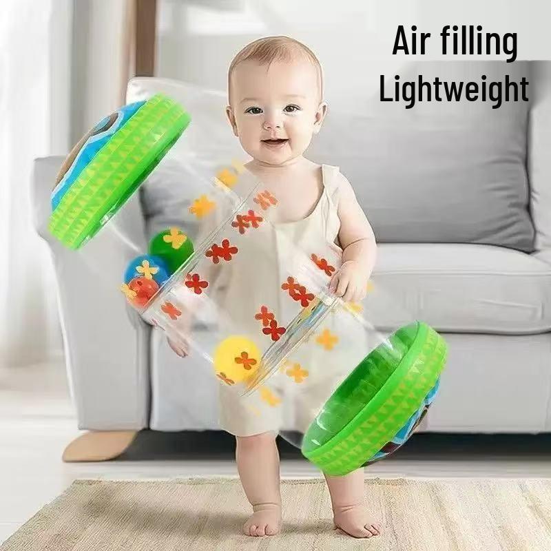 Надувной ролик для ползания младенцев с колокольчиком: Ходунки и игрушка для раннего развития для 6-12 месяцев