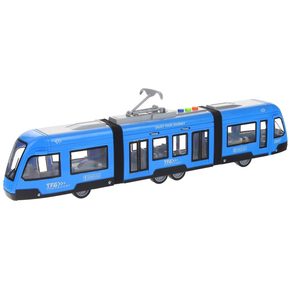 Tramwaj Miejski Przegubowy Zabawka Otwierane Drzwi Światło I Dźwięk