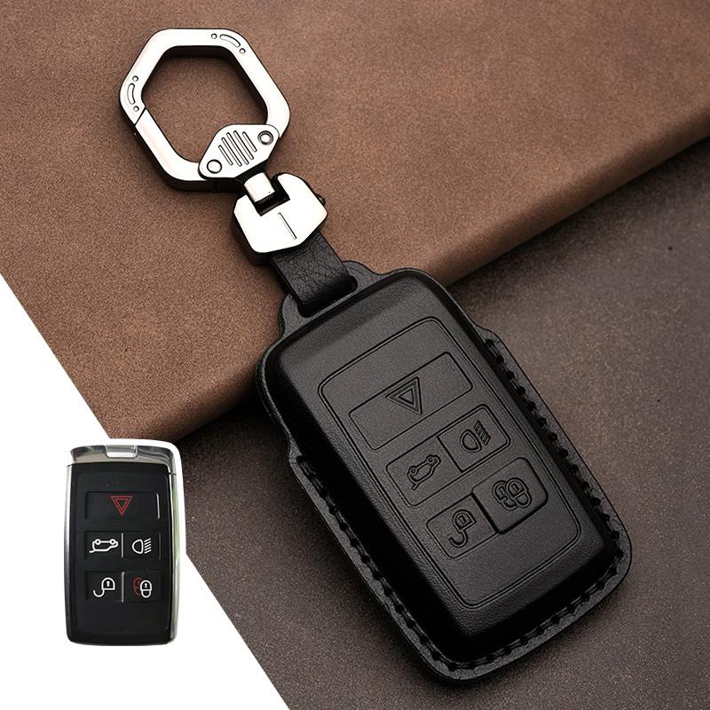 Δερμάτινη Θήκη Κλειδιού Κατάλληλη για Land Rover LR4 Range Rover Sport Freelander 2 Discovery Jaguar E-Pace XF XJL XK XE XJ