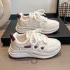 Foreign style thick-soled sports and leisure shoes women's shoes 2025 summer new versatile non-slip breathable mesh heightening white shoes
