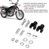 Black Aluminum 29mm1.1in Motorcycle Footpegs Screw Nut Kit Pedal Mounting Accessory