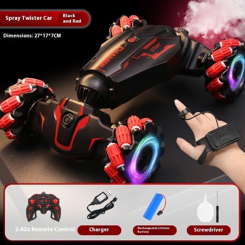 Special Effects Twist Deformation Remote Control Car Gesture Induction Four-Wheel Drive Drift Charging Dynamic Spray Racing Car