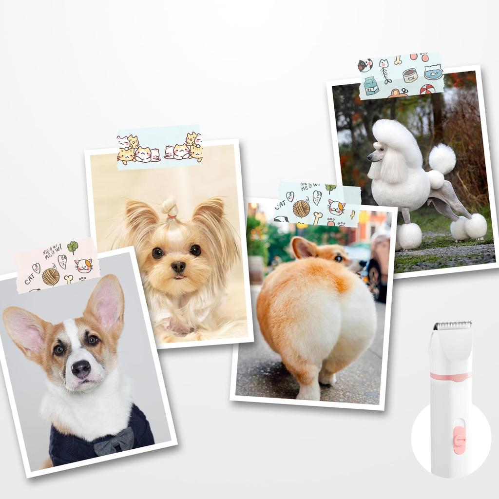 Sazuik Elektrische Haarschneidemaschine für Haustiere für Hunde und Nägel Pfote und Ganzkörper USB für Hunde und beinhaltet japanische Bedienungsanleitung Katzen, Trimmer, Ballen, Gesicht,