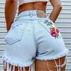 2592 Style Denim Shorts Mid Waist Ripped Casual Jean Streetwear S-4XL