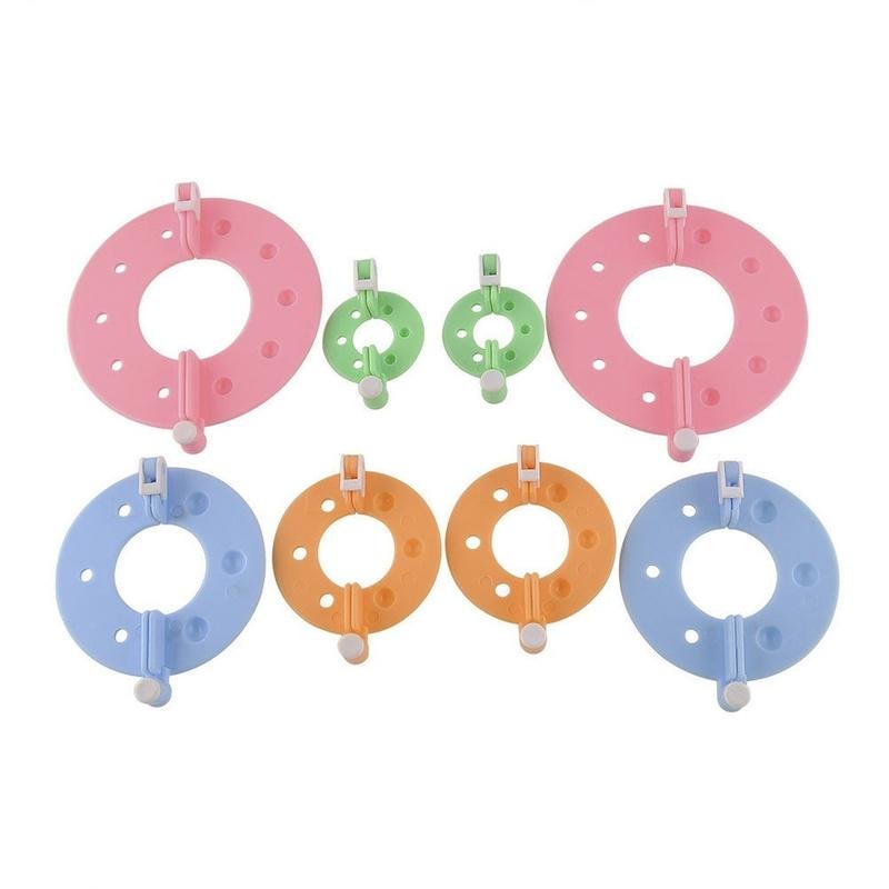 

8Pcs 4 Sizes Pom-Pom Maker Fluff Ball Weaver Knitting Loom Kit DIY Craft Supplies Knitting Tools For Kids Home Supplies