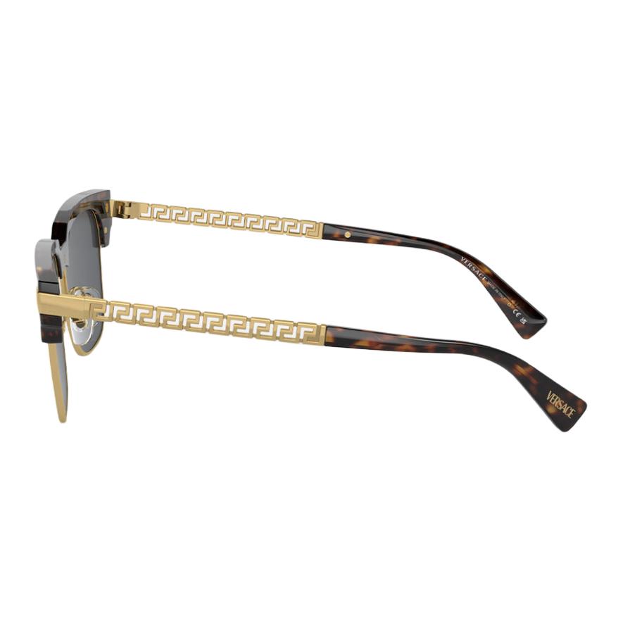 Versace Mirror Leg Decoration Nylon Injected Irregular Shape Sunglasses Men Sunglasses Tortoiseshell O4447-O1088755