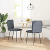 VidaXL Chaises à manger lot de 2 Gris foncé Velours, chaise, chaise de salon, chaise d'accent, chaise de cuisine, siège de 4101310
